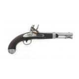 US JOHNSON MODEL 1836 .54 CAL FLINTLOCK PISTOL