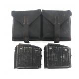 WWII GERMAN K43 MAGAZINES AND POUCH