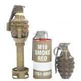WWII US ARMY SMOKE, MkII & RIFLE GRENADES