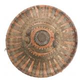 EARLY 20th C. ETHIOPIAN RAS LEATHER SHIELD