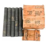 WWII US ARMY M49A2 60mm MORTAR WOODEN CRATE