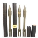 WWII US 60mm BAZOOKA TRAINING ROCKETS
