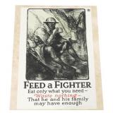 WWI US FOOD ADMINISTRATION FEED A FIGHTER POSTER