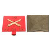 WWII US ARMY 595TH FIELD ARTILLERY TAG WITH SLEEVE