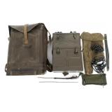 WWII US ARMY SCR-300 TRANSCEIVER & LANDING BAG