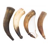 19th - 20th CENTURY POWDER HORNS