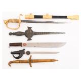 WWII - VIETNAM WAR US MINI SWORD LETTER OPENERS