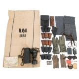 WWII GERMAN MAP CASE AND COMBAT FIELD GEAR SET