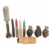 WWII - KOREAN WAR US ARMY GRENADES & ORDNANCE