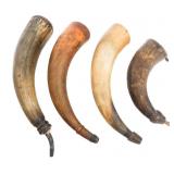 19th - 20th CENTURY POWDER HORNS