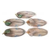 WOOD & CANVAS PAINTED DUCK HUNTING DECOYS