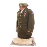 WWII USAAF & RAF PILOT UNIFORM & CRUSHER CAP