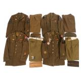WWII US ARMY EM/NCO SERVICE UNIFORM SETS