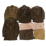 WWII US ARMY INFANTRY & ARMOR OFFICER UNIFORMS