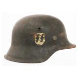 WWII GERMAN SS SINGLE DECAL M42 COMBAT HELMET