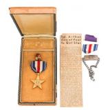WWII US ARMY 2nd RANGERS SILVER STAR KIA GROUPING
