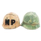 VIETNAM WAR US ARMY & MP M1 COMBAT HELMETS