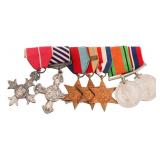 WWII ORDER OF THE BRITISH EMPIRE & MEDALS BAR