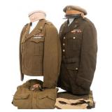 WWII US ARMY INFANTRY & LT COL CHAPLAIN UNIFORMS