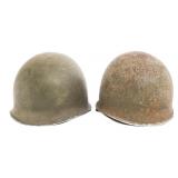 WWII US ARMY FRONT SEAM M1 COMBAT HELMETS
