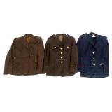 WWII US WAC & NURSE BLUE & WINTER DRESS TUNICS