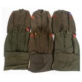 WWII USMC SERVICE ALPHA TUNIC & IKE JACKET SETS