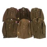 WWII ARMORED CORPS & US ARMY OFFICER TUNICS