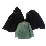 WWII GERMAN CAPES & SWEDISH TUNIC