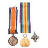 WWI CANADIAN 2nd BTN NAMED KIA MEDALS GROUPING