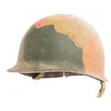 WWII US ARMY CAMOUFLAGE M1 COMBAT HELMET