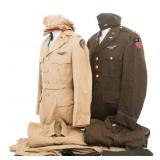 WWII US AAF CBI PILOT UNIFORMS WITH CRUSHER CAP