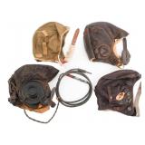 WWII US AAF & RAF SUMMER & WINTER FLIGHT HELMETS