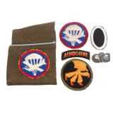 WWII US ARMY 17th AIRBORNE UNIT PATCH & WINGS