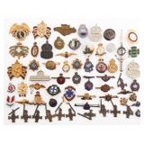 WWII BRITISH ARMED FORCES & HOMEFRONT PINS