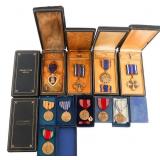 WWII US ARMED FORCES PURPLE HEART & MEDALS