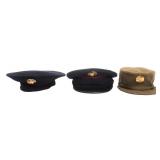 WWII US ARMY WAC & USMC HEADGEAR