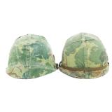 VIETNAM WAR US ARMY M1 COMBAT HELMETS