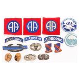 WWII US 82nd AIRBORNE 508th PIR PATCHES & INSIGNIA