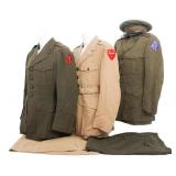 WWII USMC NAMED 1st MARINES & 2nd MAW UNIFORM SETS