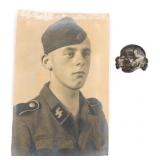 WWII GERMAN SS TOTENKOPF CAP BADGE RZM M1/52