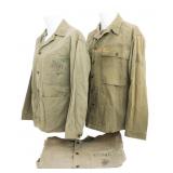 WWII USMC & ARMY NAMED HBT COMBAT UTILITY SHIRT