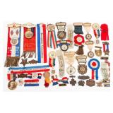 EARLY 20th C. US AL & VETERAN REUNION BADGES