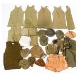 WWII US ARMED FORCES HEADGEAR & UNDERSHIRTS