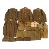 WWII US ARMY INFANTRY & ARMORED NCO UNIFORM SETS