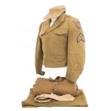 WWII US 8th AAF B-14 IKE JACKET UNIFORM & B-1 CAP