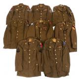 WWII US ARMY ARMOR & INFANTRY NCO SERVICE TUNICS