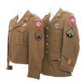 WWII US ARMY NAMED 82nd TUNIC & 508th IKE JACKET