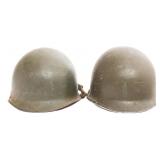 WWII US ARMY M1 COMBAT HELMETS