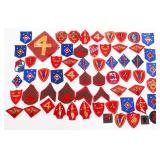 WWII USMC PATCHES, RANK INSIGNIA & PLAQUE