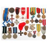 WWI - WWII BRITISH, CZECH, ITALIAN, & WORLD MEDALS